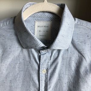 BILLY REID Standard Cut Blue & White Pinstripe